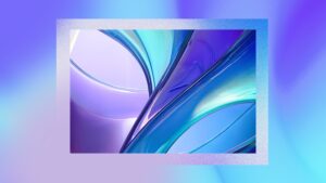 Imagen abstracta en tonos azules y violetas sobre el Informe de Transparencia de IA Responsable de Microsoft